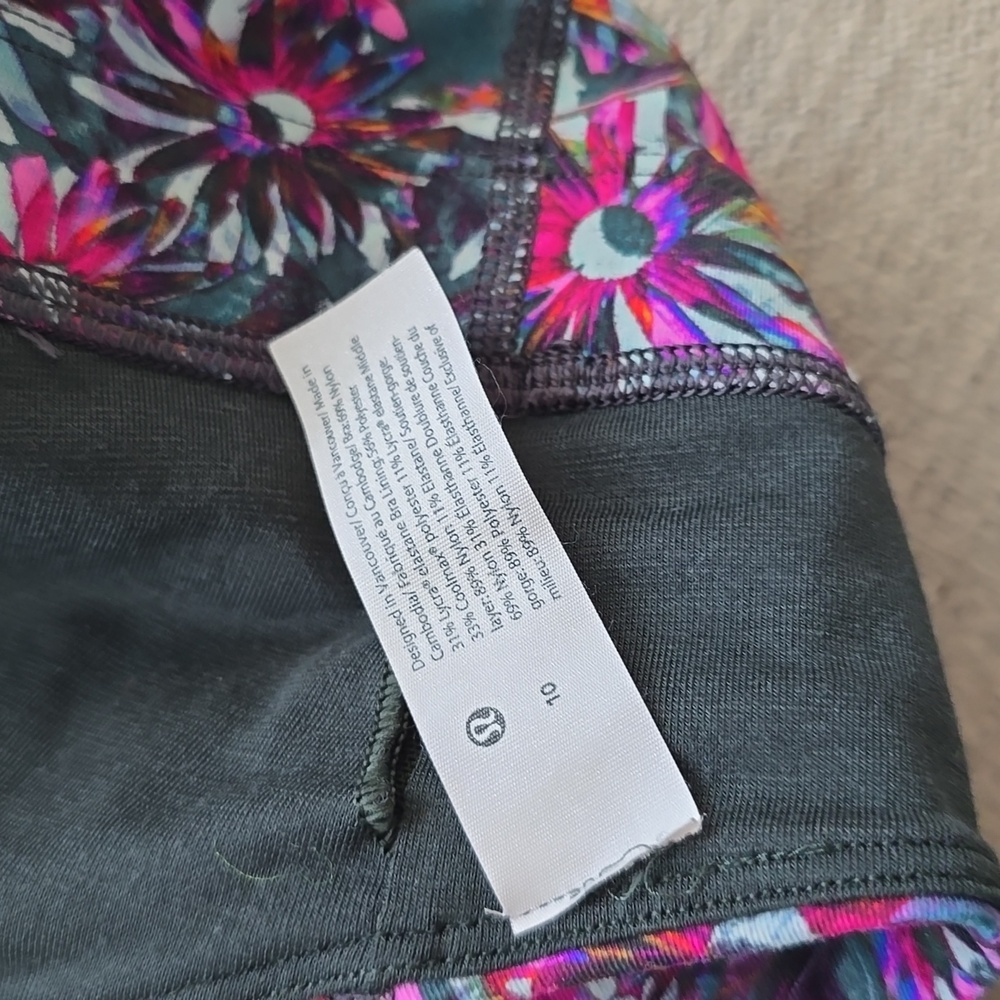 Lululemon Athletica Floral Sports Bra - Pink and Blue - Picture 2 of 6